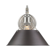  3306-1W PW-RBZ - Orwell 1-Light Wall Sconce in Pewter with Rubbed Bronze